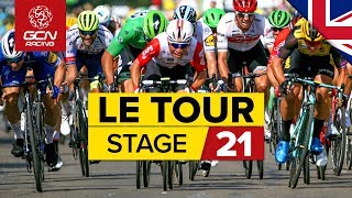 Tour de France 2019 Stage 21 Highlights Paris Champs  Élysées Sprint Finale [upl. by Alejna]