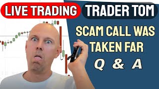 Trader Tom Live Trading  Scam Call 👀 [upl. by Newcomer954]