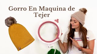 Gorro En Maquina De Tejer Paso A Paso  Sentro  Addi [upl. by Kudva]