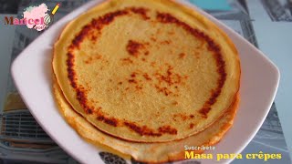 Cómo hacer masa para crepes [upl. by Pellet]