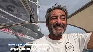 Cagliari Intervista ad Andrea Mura impegnato nella regata quotGlobal Solo Challengequot 06 02 24 [upl. by Macdonald76]