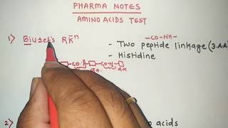 AMINO ACIDS TESTS WITH TRICKS  RRB PHARMACIST EXAM  GPAT  ESIC  PART48 [upl. by Geiss]