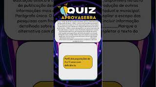 Quiz Conhecimentos Pedagógicos e Legislação  1 [upl. by Anelrihs939]