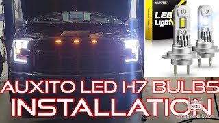 Auxito H7 LED headlight installation and review [upl. by Yeznil923]