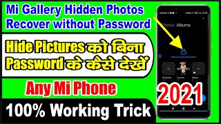 How To See Hidden Photos Without Password Any Xiaomi Device  hide photos forgot password [upl. by Leunamnauj]