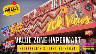 🛒✨Biggest Hypermart in Hyderabad  Value Zone HyperMart Tour and Review 🎥🛍️ HyderabadShopping [upl. by Nahij]