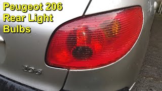 Rear Light Bulb and Lens Change  Peugeot 206 [upl. by Edrahc]