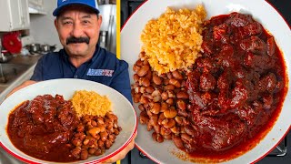 How to Cook CHILE CON CARNE aka CHILE COLORADO authentic Mexican Red Sauce Recipe [upl. by Lareena]