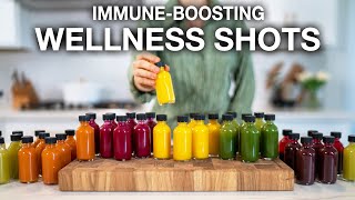 6 ANTIINFLAMMATORY IMMUNEBOOSTING WELLNESS SHOTS  prep weeks in advance no juicer needed [upl. by Billen]