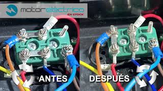 Motor Eléctrico En Stock te enseña cómo cambiar el sentido de giro de un motor monofásico [upl. by Diamante]