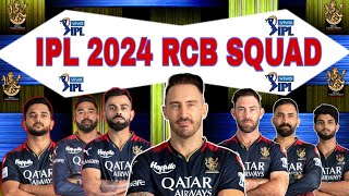 RCB FULL SQAUD  RCB SQUAD  ROAYAL CHALLENGERS BANGALORE PLAYING 11  RCB PLAYING 11 VIDEO [upl. by Pennie]