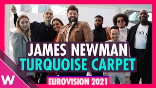 James Newman United Kingdom  Eurovision 2021 Turquoise Carpet Opening Ceremony  Interview [upl. by Aihtnis]