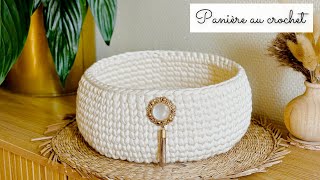 Comment faire un panier au crochet facile ✨ Tuto crochet débutant 🧶 Corbeille rigide DIY [upl. by Fevre240]