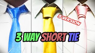 3 SIMPLE TIE KNOTS  HOW TO TIE A SHORT TIE [upl. by Avonasac153]