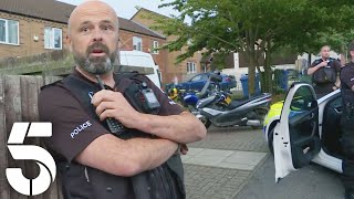 Uninsured Biker Attempts to Hide From Police  Police Interceptors  Channel 5 [upl. by Ennairam165]