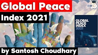 Global Peace Index 2021  Iceland worlds most peaceful nation India at rank 135  Indices for UPSC [upl. by Christmann]