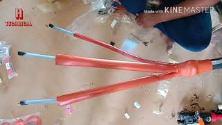 11kv panja  High Voltage Heat Shrink Cable  making of 11 KV HT XLPE Cable Heat shrink End [upl. by Donelson13]