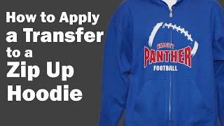 How to apply a transfer to a zip up hoodie [upl. by Eislek]