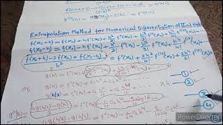 Extrapolation Method for Numerical Differentiation of Second Order  Hindi Version [upl. by Louanna]