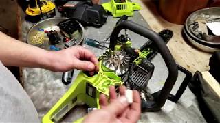 Poulan 2050 Chainsaw  Installing New Fuel Lines [upl. by Burnley]