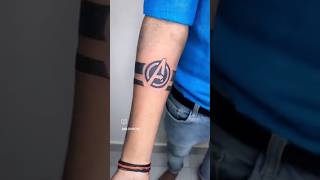 Armband tattoo  where style meets strength 💪 shortvideo armbandtattoo avengers [upl. by Rimma132]