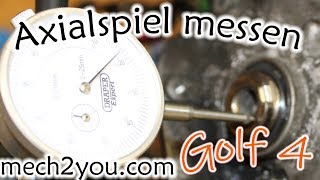 🛠️ Kurbelwelle Axialspiel messen bei Golf 4 kein APE Motor  Motorinstandsetzung Wirtschaftlich [upl. by Apps218]