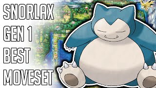 Snorlax Gen 1 Best Moveset  Snorlax Best Moveset Pokemon Red Blue Yellow Version Guide [upl. by Eesdnil]