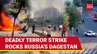 Russia Under Attack Terrorists Storm Church Synagogue In Dagestan Region Several Killed amp Injured [upl. by Connell]