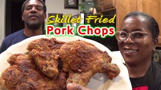 Pan Fried Pork Chops  Cast Iron Skillet Frying  These Chops Are Juicy amp Delicious [upl. by Anglim]