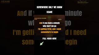 Somewhere Only We Know  Keane Karaoke Version karaoke karaokemusic karaokesong [upl. by Akemrehs382]