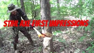 Stihl Universal Woodcutter Forestry Axe First Impressions [upl. by Levitt]