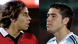 Cuando RIQUELME conoció al “MAGO” VALDIVIA  Chile vs Argentina  2004 [upl. by Mayor]