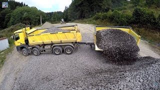 Mercedes Arocs and Tatra Phoenix unload stone [upl. by Orvah580]