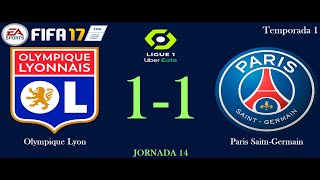 9 Olympique Lyon vs PSG  Ligue 1 14  FIFA 17 [upl. by Merrick]