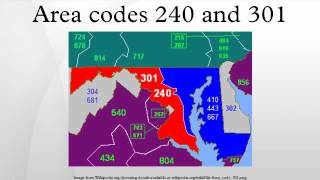 Area codes 240 and 301 [upl. by Coral987]