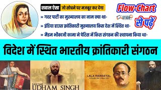 32 विदेश में स्थित भारतीय क्रन्तिकारी संगठन l Flow Chartपर आधारित क्लास l Modern History l Study91 [upl. by Tine]