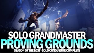 Solo Grandmaster Nightfall Proving Grounds Solo Conqueror Complete Destiny 2 [upl. by Aramoy]