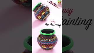 Pot Painting Ideas  Mandala Pot Painting  Pot Decoration Ideas [upl. by Annoek]