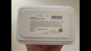 Cequa Eye Drops Unboxing cyclosporine ophthalmic [upl. by Jerol]