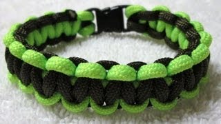 Two Color Paracord Bracelet  Part 7 Finishing Up [upl. by Abocaj]