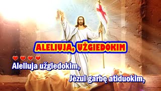 ALELIUJA UŽGIEDOKIM  karaoke III var melodija su žodžiais [upl. by Atnim691]