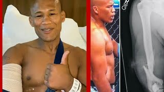 Jacare Souza gives arm update from hospital after getting it broken at UFC 262 [upl. by Mccall]