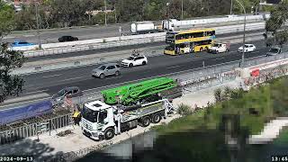 Warringah Freeway Upgrade time lapse  Friday 13 September 2024 [upl. by Adonis685]