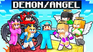 Having A ANGELDEMON FAMILY in Minecraft [upl. by Placida758]