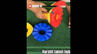 How to make Torch 🔦 and Umbrella at home with Blocks  torch making  umbrella 🏖️ shorts viral [upl. by Eirhtug]