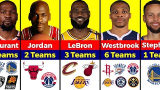 Best NBA Players How Many Teams They Played [upl. by Minta]