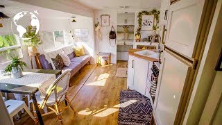 Spacious RV CONVERTED into Gorgeous TINY HOME [upl. by Eelana]