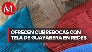 Crean cubrebocas con tela de Guayabera [upl. by Mundt]