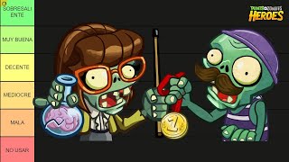 TIER LIST CARTAS DE EVENTO DEL BANDO DE LOS ZOMBIS  Plants vs Zombies Heroes [upl. by Aihsei]