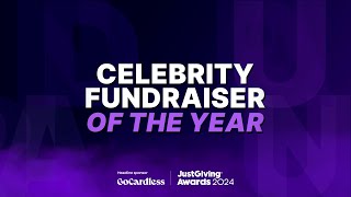 2024 GoCardless JustGiving Awards CELEBRITY FUNDRAISER OF THE YEAR [upl. by Nayarb555]